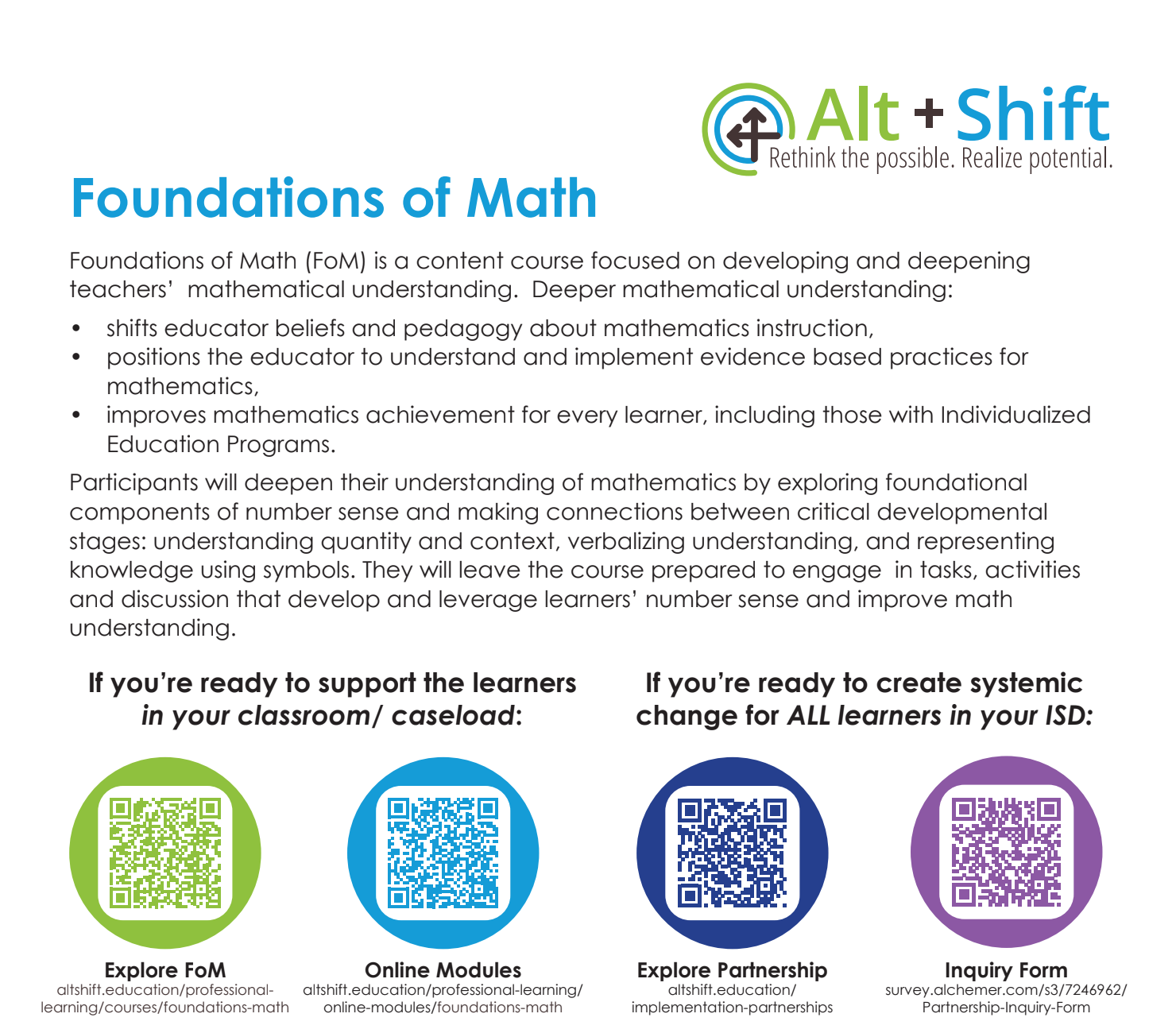 foundations of math course flyer screenshot