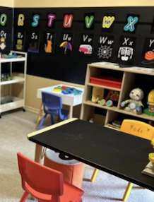 organized looking elementary school classroom