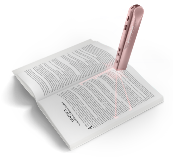 Orcam learn hovering over book