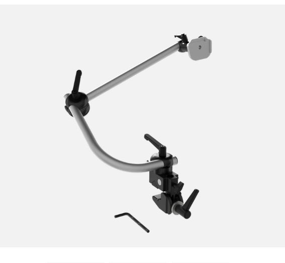 silver mount with black clamp