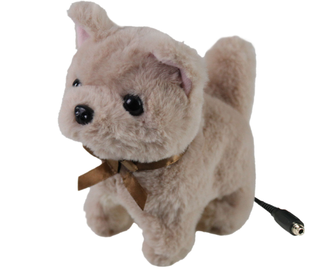 brown, fluffy dog toy
