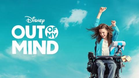 movie poster of cheering girl in wheelchair