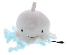 plush jellyfish toy with blue tentacles